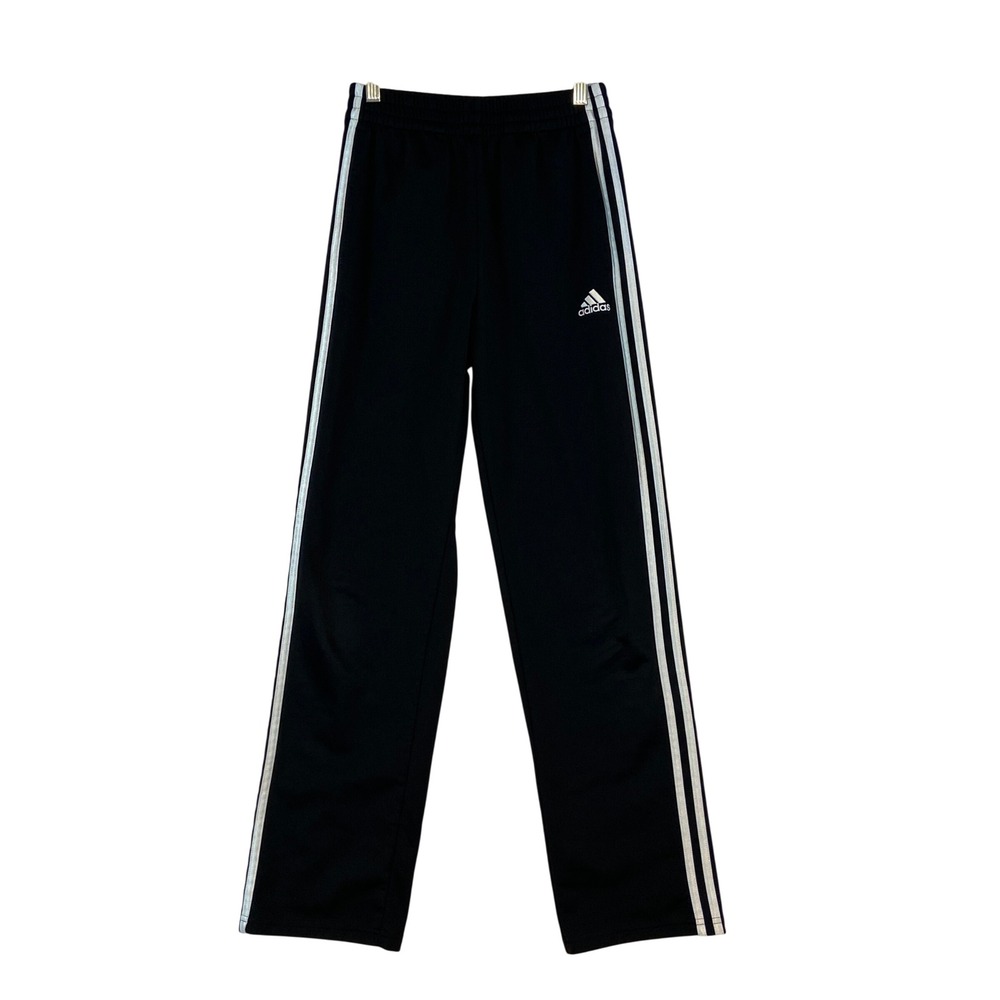 Adidas Trio Track‎ Pants Black White Stripes LG 14 16 Gorpcore Blokecore 11-320